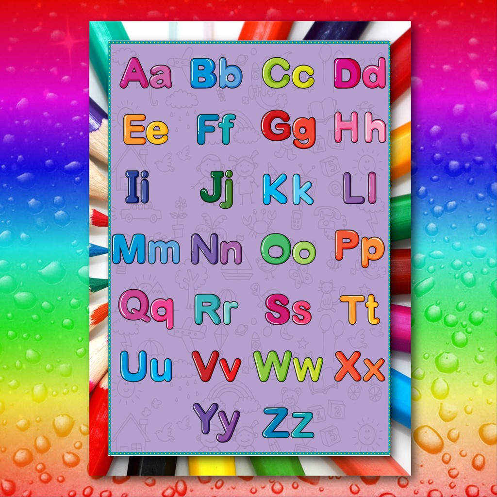 wall chart educational wall chart for kids a4 size printed in ...