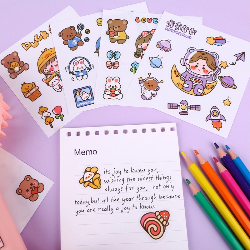 Kawaii Collage Cute Cartoon Hand Account Sticker Scrapbooking Diary ...