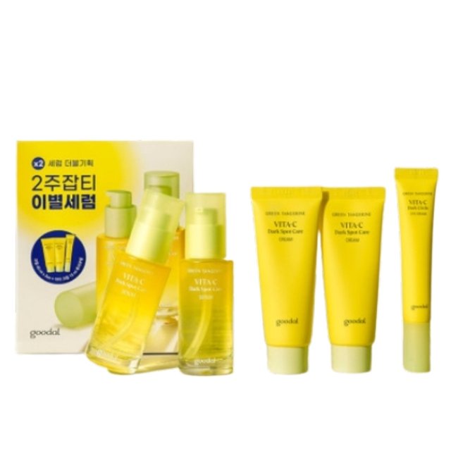 Goodal Green Tangerine Vita C Blemish Care Serum 30ml x 2 + Cream 40ml