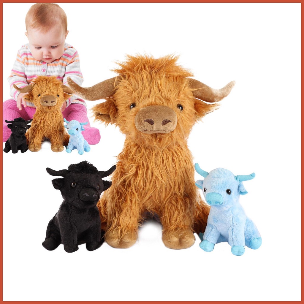 Highland Cow Stuffed Animal Realistic Stuffed Highland Cow Plush ...