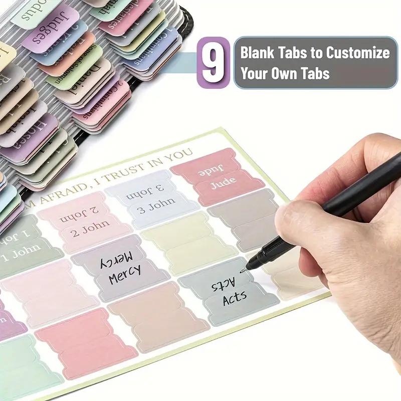 5 Sheet Morandi Color Bible Index Label Sticker Writable Removable ...