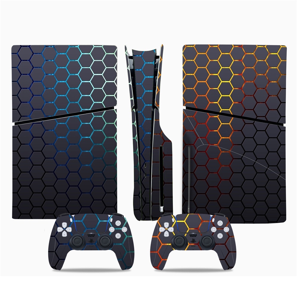For PS5 slim Console Disk Edition Carbon Fiber Skin Cover Sticker Host