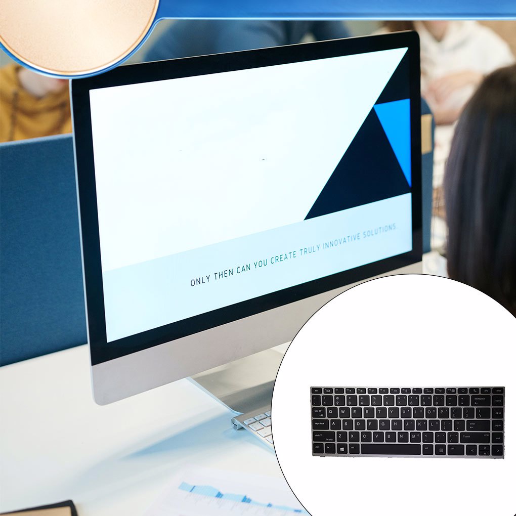 Silver Frame Laptop Mute Keyboard Sensitive Replacement Play and