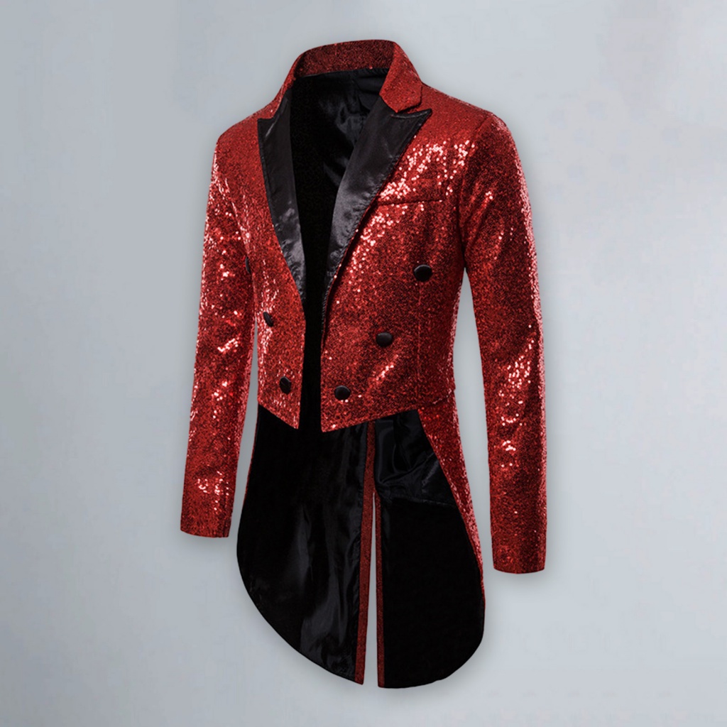 Patch Pocket Coat Shiny Sequin Jacket Shiny Sequin Glitter