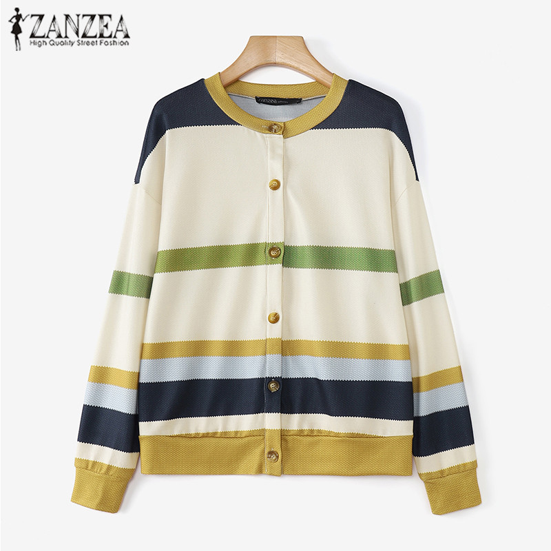 ZOE™ - Classic Fashion Striped Collar Long Sleeve Sweatshirt