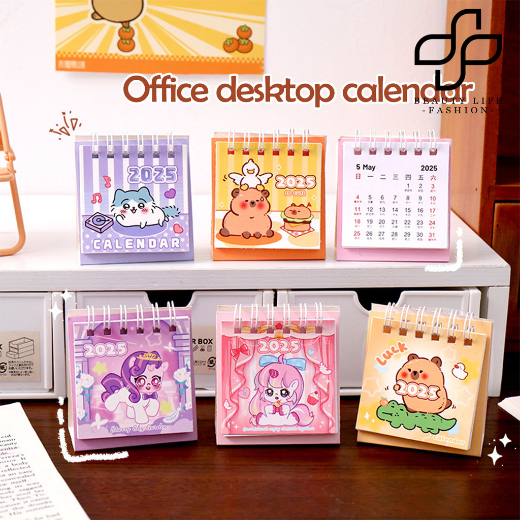 【COD】2025 Mini Desk Calendar Cartoon Monthly Planner Calendar Aug. 2024 ...