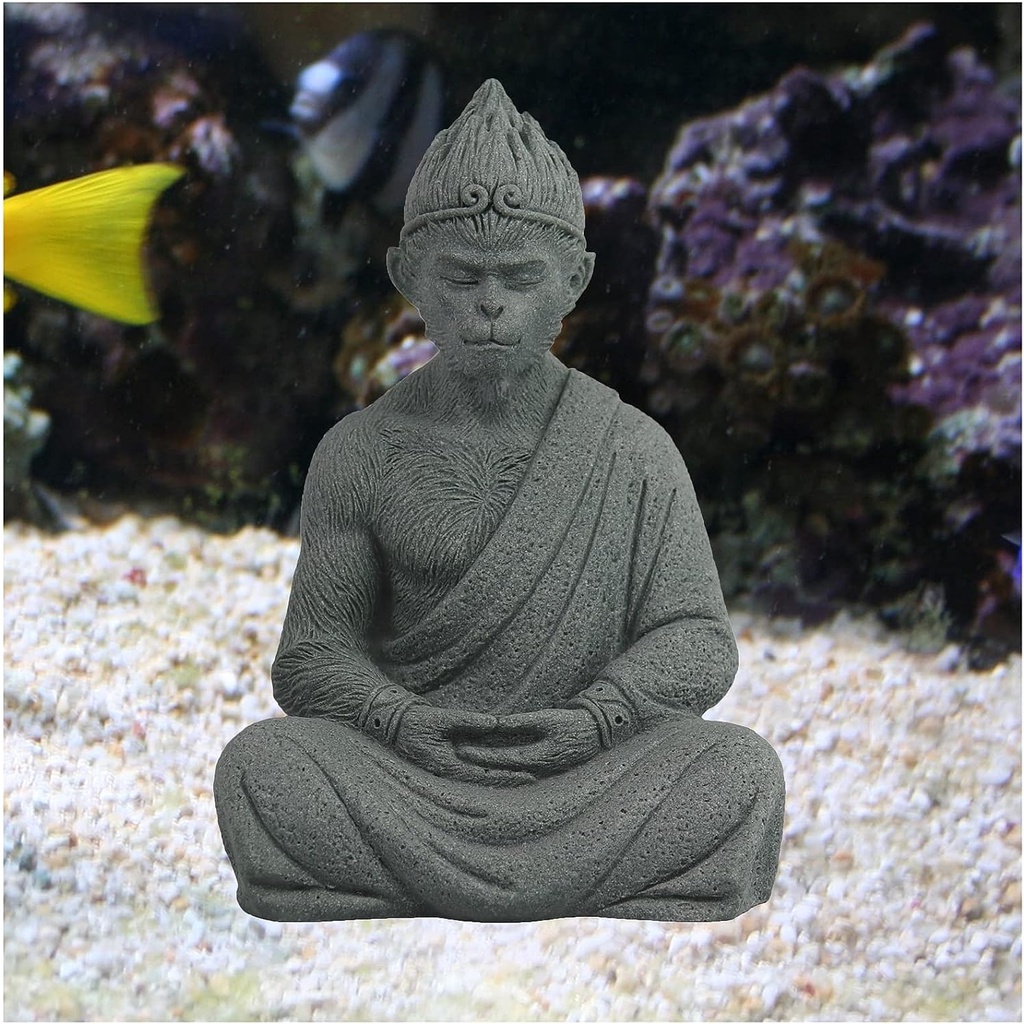 Aquarium Monkey King Statue Fish Tank Buddha Statue Sandstone Sun