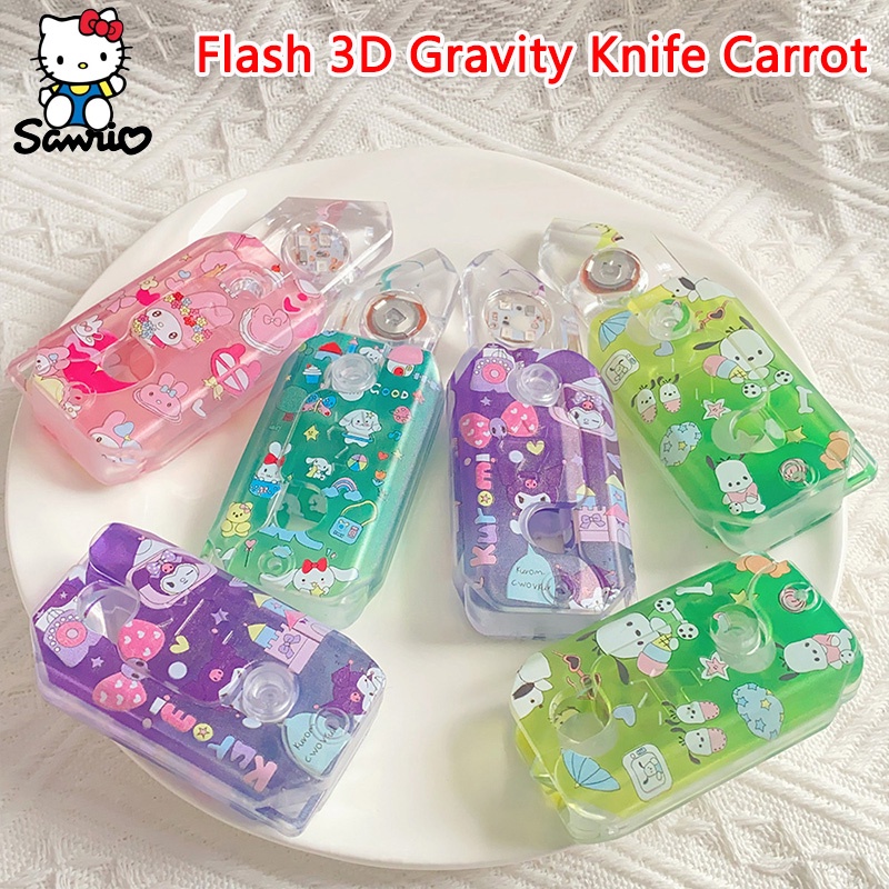 3D Sanrio Gravity Cub Jumping Radish Toy Led Flash kuromi Melody KT ...