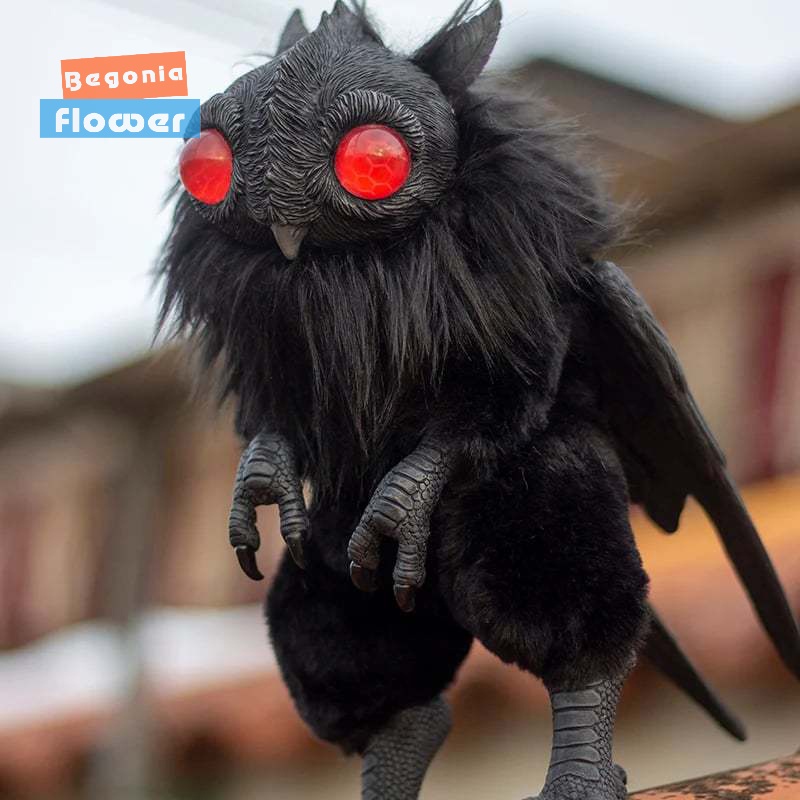 Begonia Flower Mothman Baby Poseable Art Doll Ornament,Cute Resin Plush ...