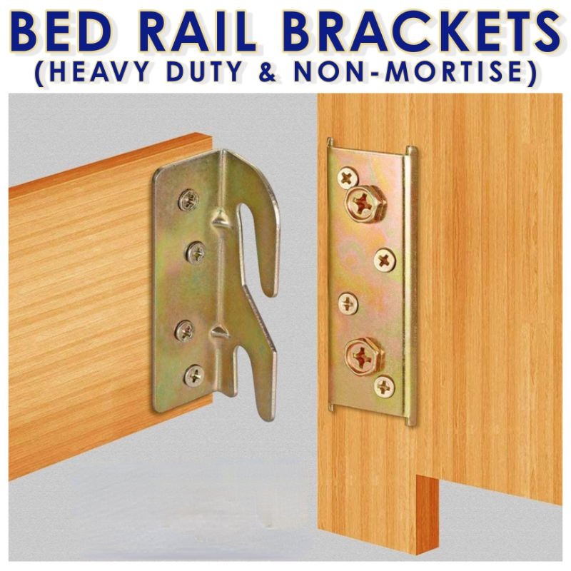 4 bed brackets, bed rail brackets, bed rail accessories, heavyduty non