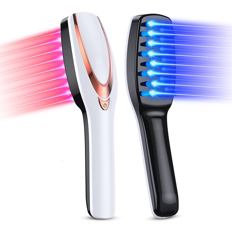 Electric Wireless Infrared Massage Comb Hair Growth 3 Modes Vibration ...