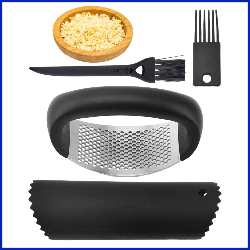 Garlic Press Mincer Stainless Steel Garlic Mincer Tool Easy Squeeze