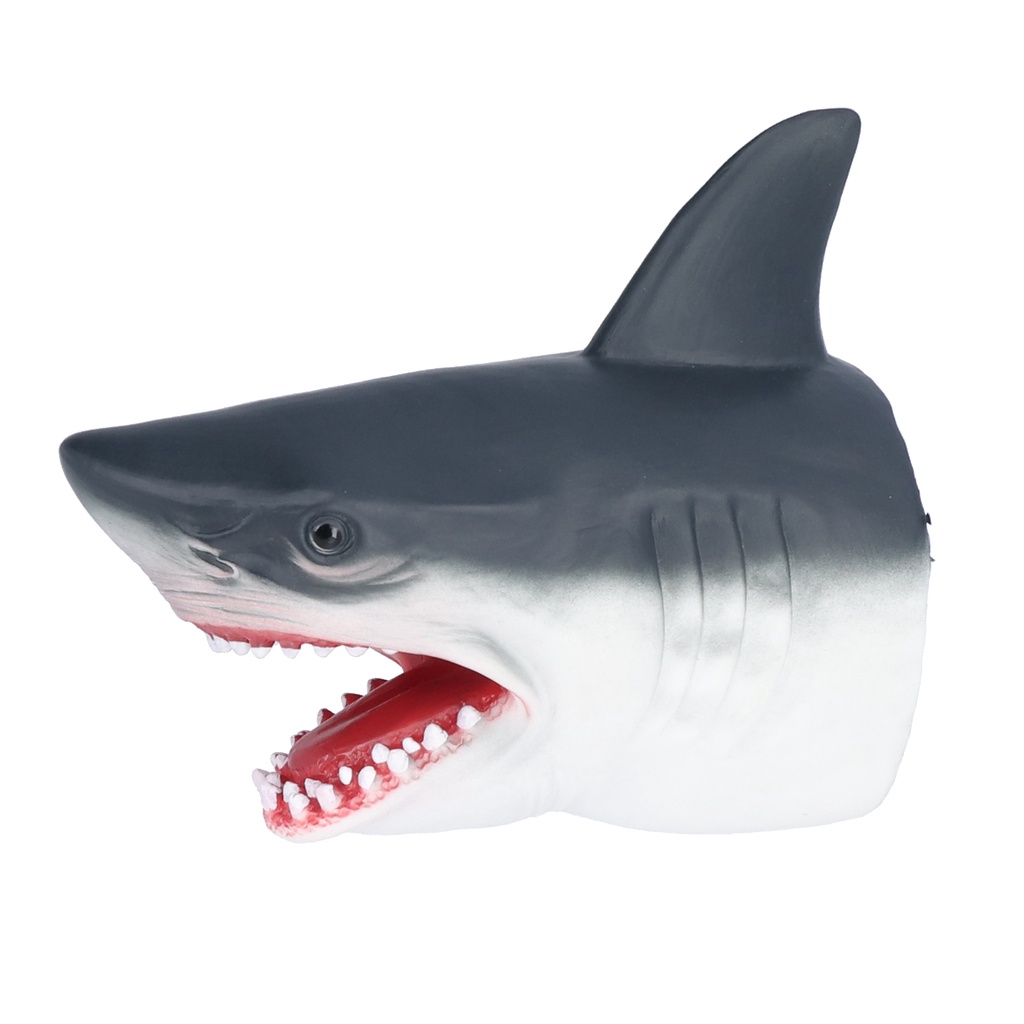 Shark Hand Puppet Realistic Soft Rubber Storytelling Role Play Shark ...