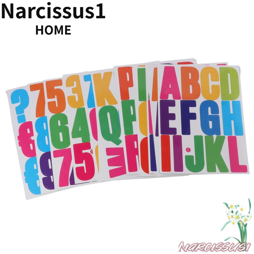 NARCISSUS 318Pcs Letter Stickers, 2 Inch Letter Iron on Letters, Stick
