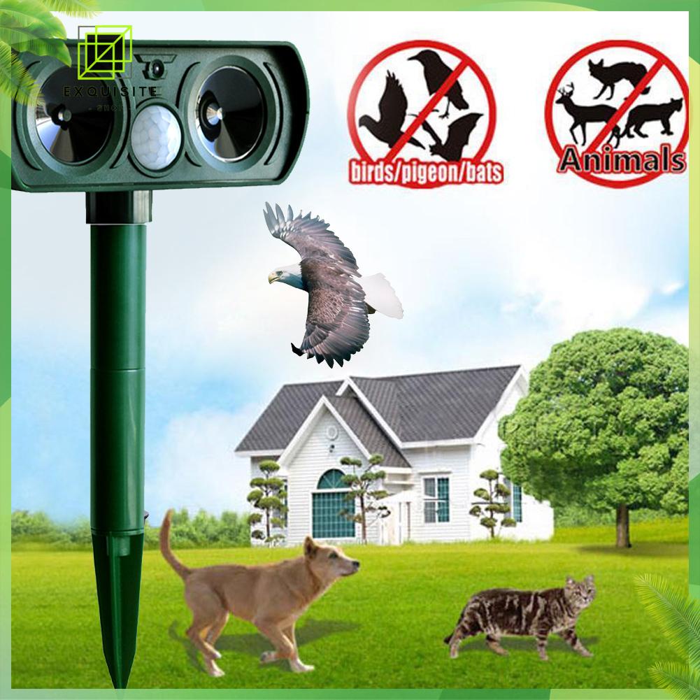 【EST】 Ultrasonic Animal Chaser Repeller Outdoor Repellent Drive away ...
