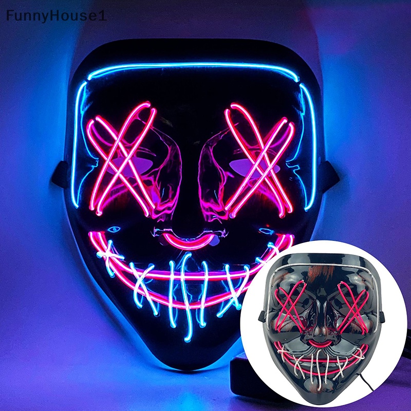FH Halloween Neon Led Purge Mask Masque Masquerade Party Masks Light