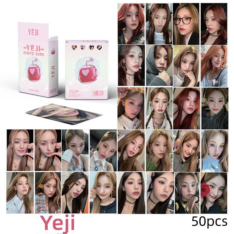 50-55pcs ITZY Yeji SOLO Hologram Laser LOMO cards Cheshire KILL MY ...