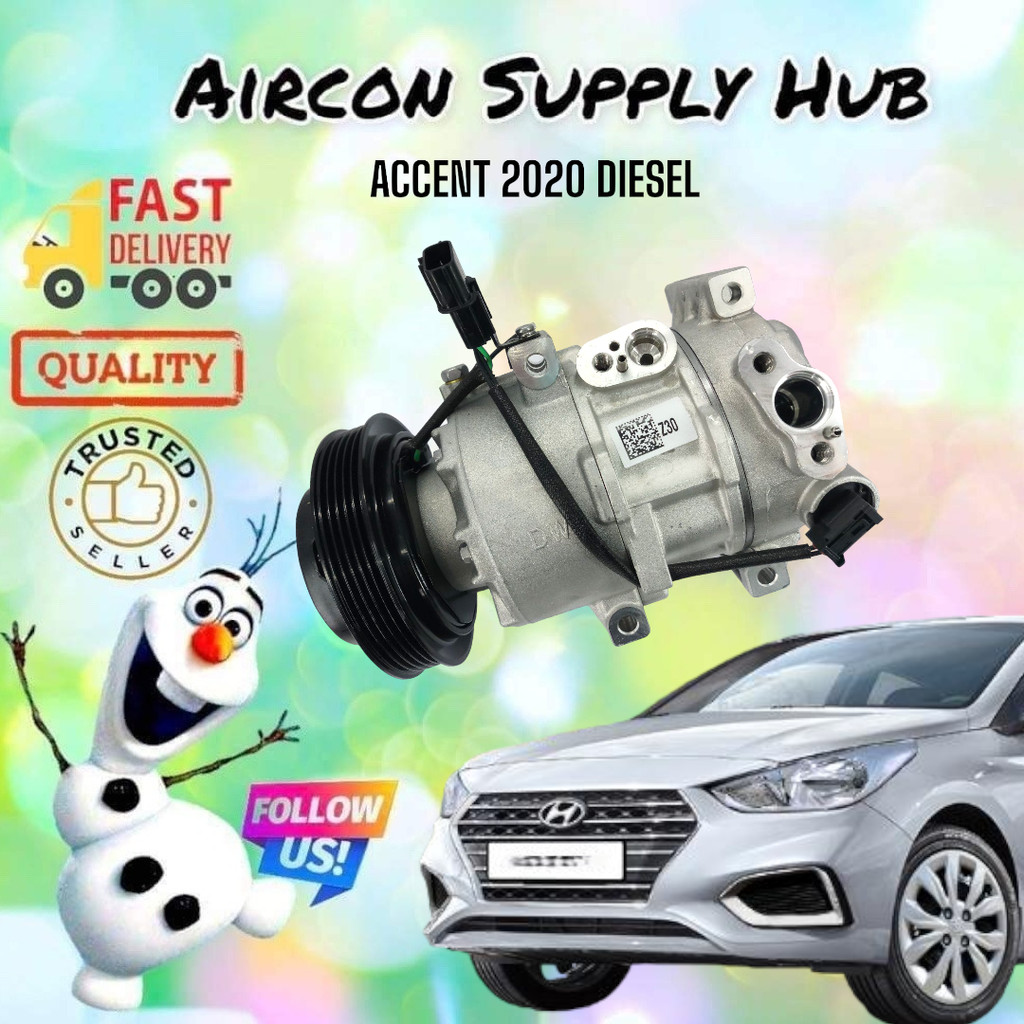 Hyundai Accent 2020 DIESEL Compressor aircon olaf ASH | Shopee Philippines
