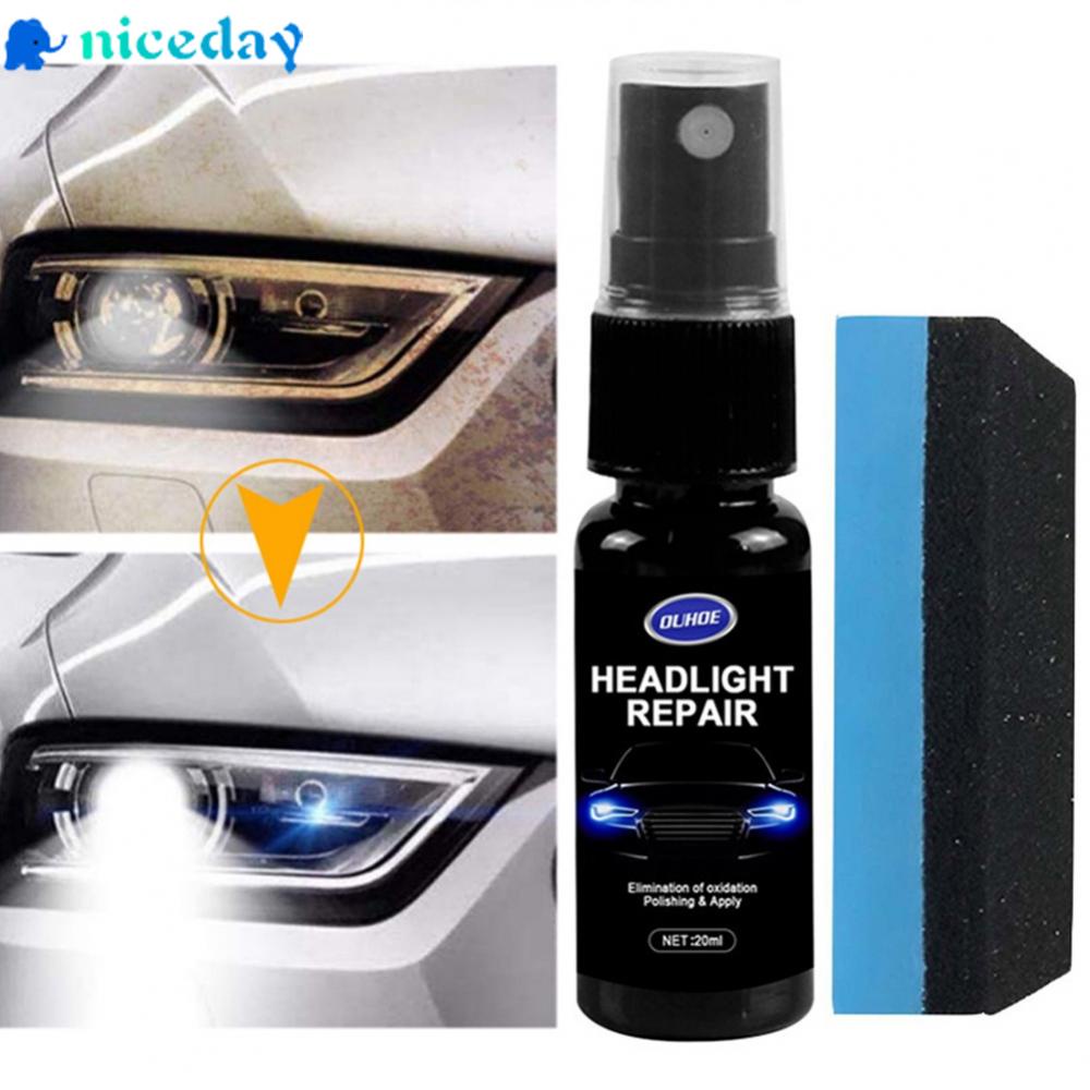 Professional Car Headlight Restoration 20ML Refurbishing Fluid + Sponge ...