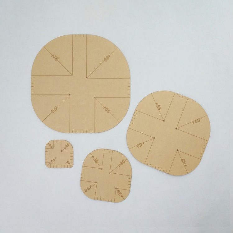 Yixi Angle Arc Ruler Handmade Patchwork Drawing Patchwork Ruler ...