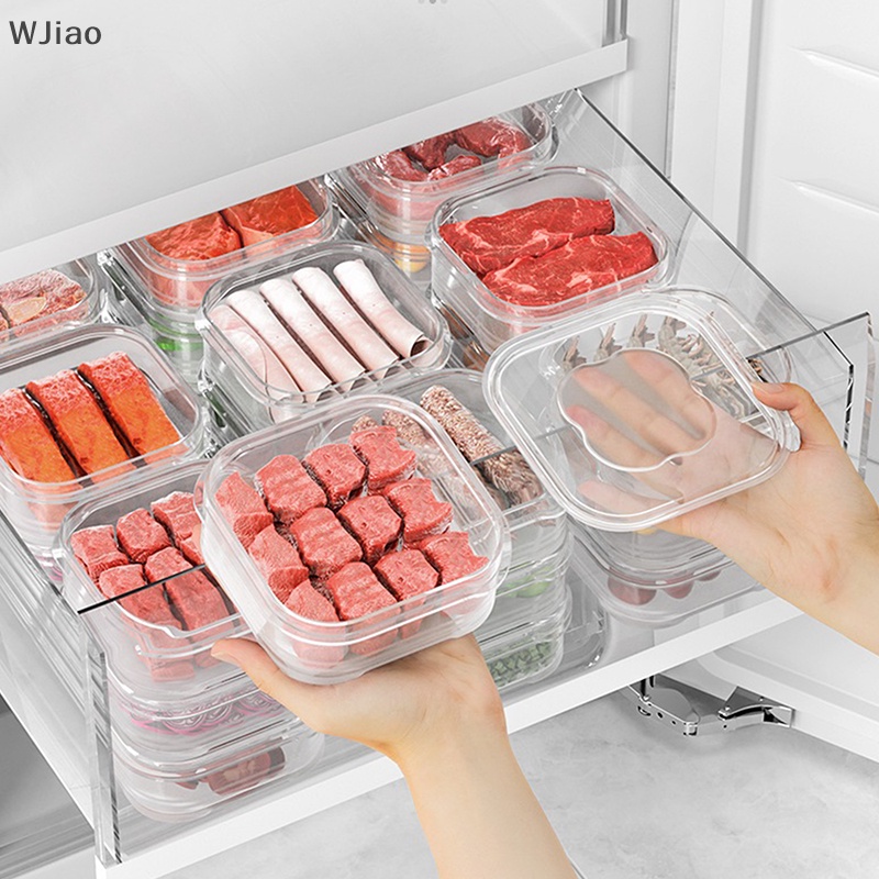 WJiao Refrigerator Food Storage Containers Kitchen Food Sealed Crisper