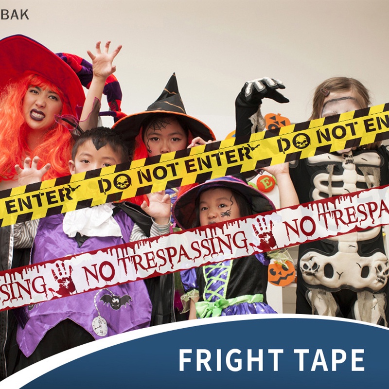 BAK 7.6X600CM Halloween Party DIY Decoration Warning Tapes Halloween