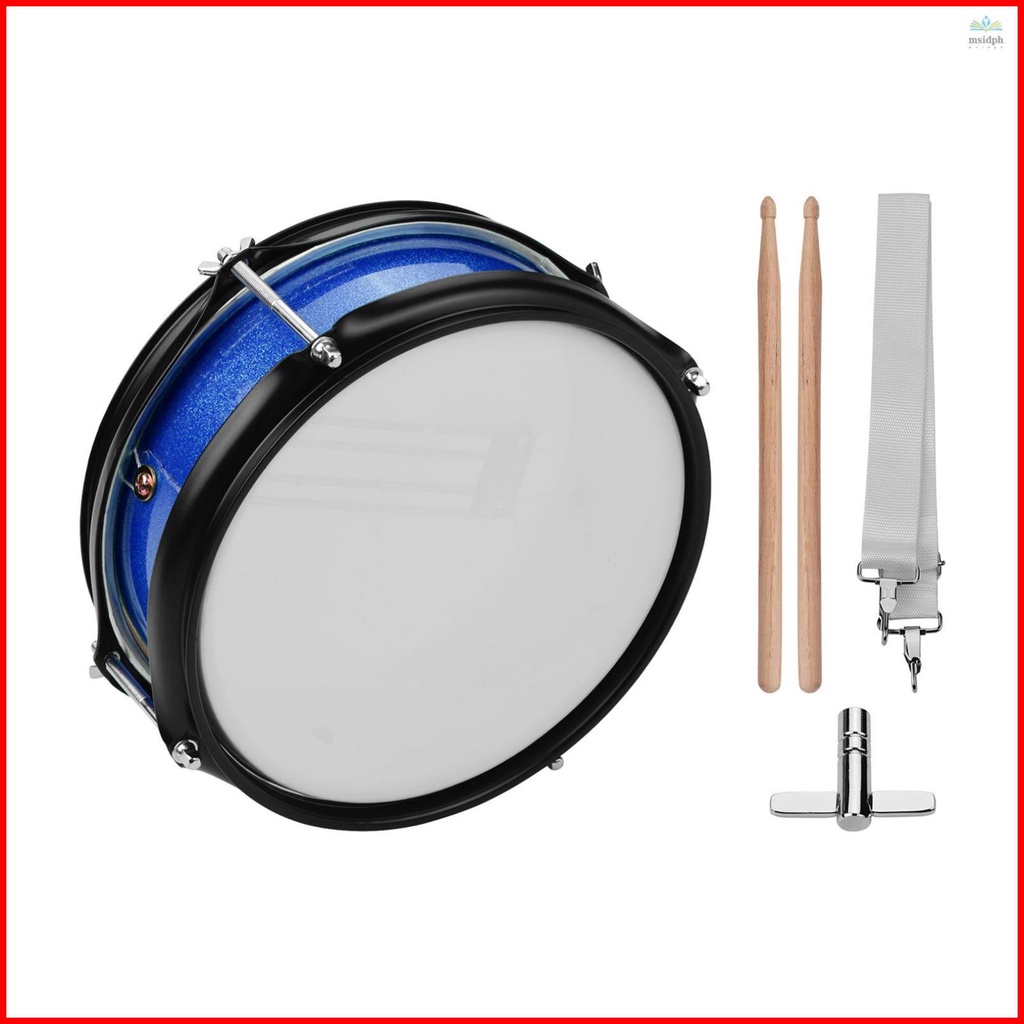 Snare Drum Head Drumsticks Shoulder Strap Drum Key 8inch Snare Drum for Student Band Practice