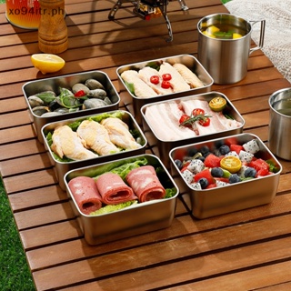 Thicken Stainless Steel Storage Tray With Lid Rectangle Food Plate