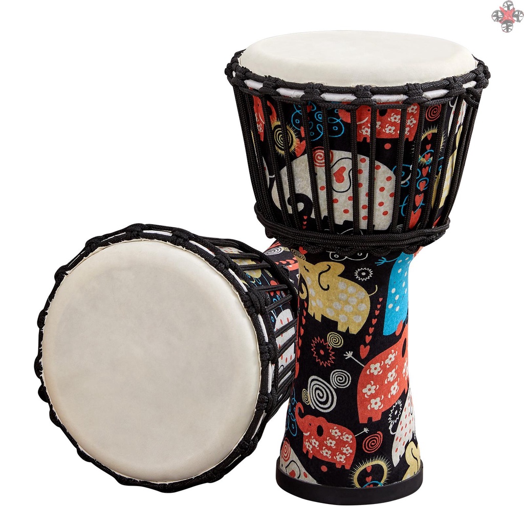 8 Inch Portable African Drum Djembe Hand Drum with Colorful Art ...