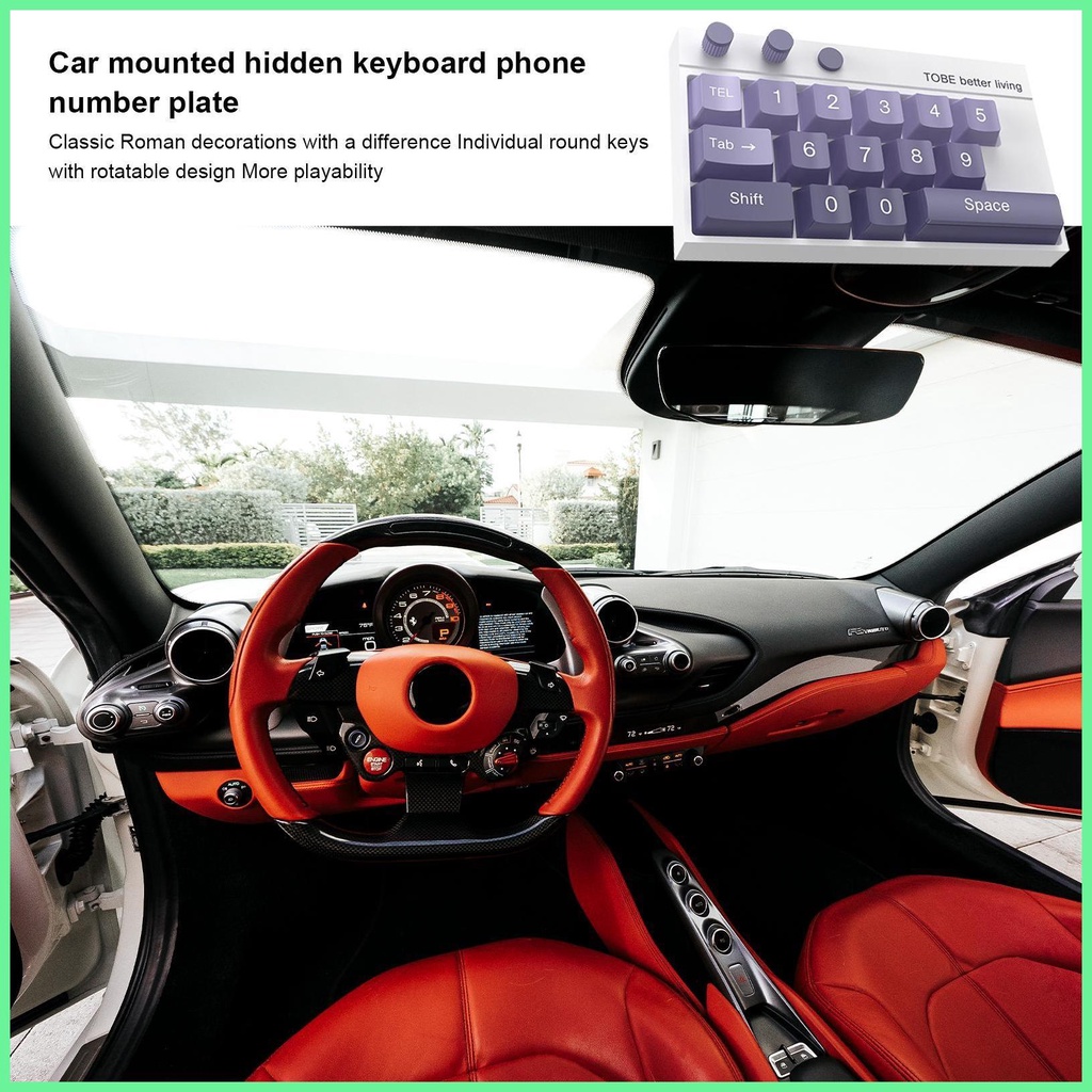 Keyboard Telephone Number Plate Keyboard Decor Parking Number Sign Auto ...