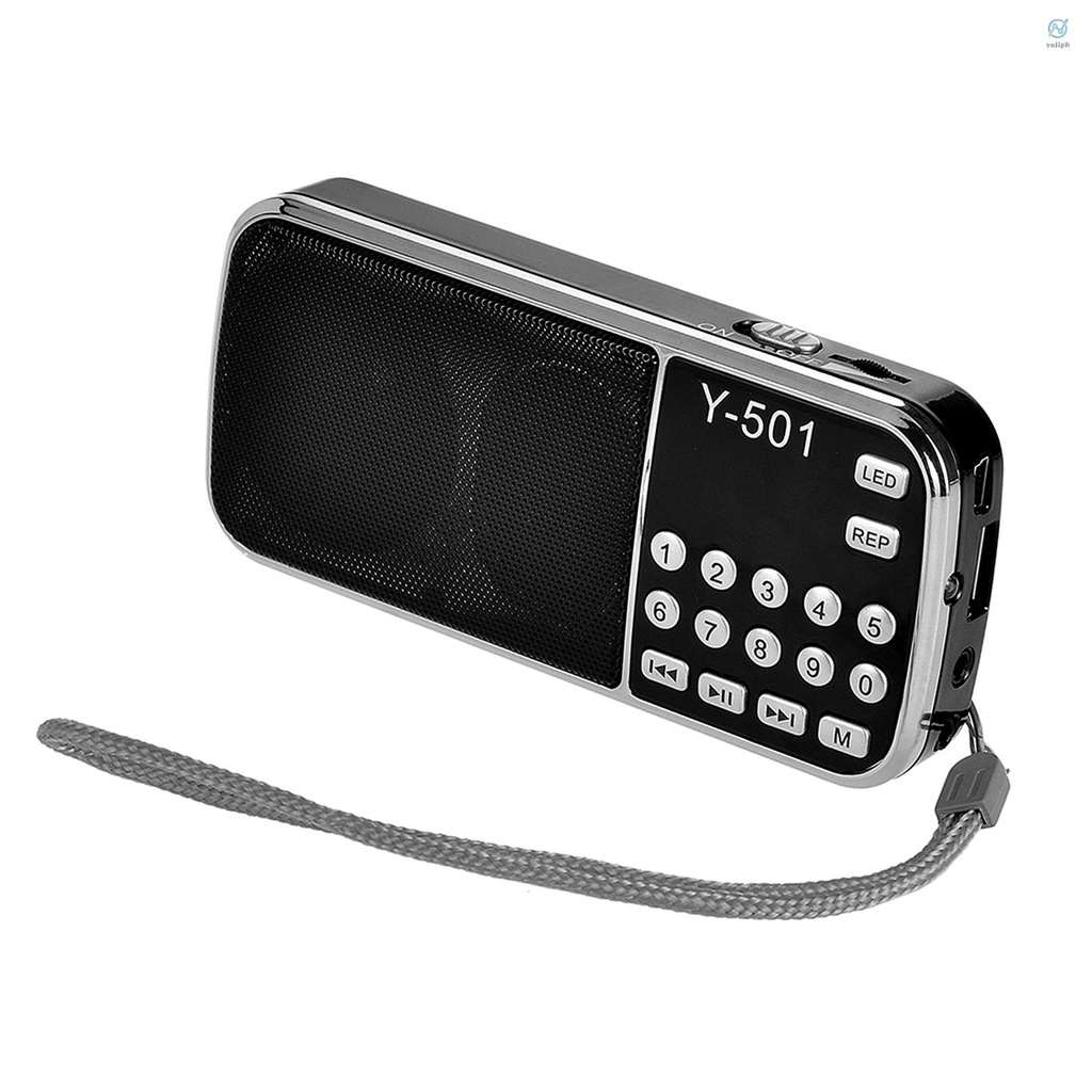Y501 Mini FM Radio Digital Portable 3W Stereo Speaker MP3 Audio Player
