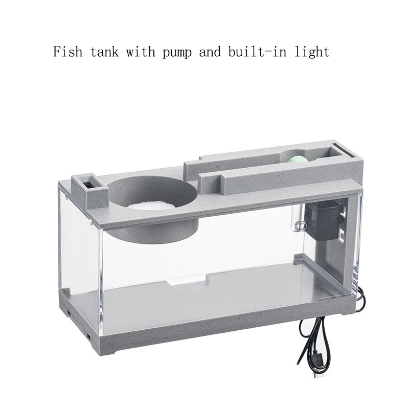 Micro Landscape Fish Tank Small Creative Filter Silent Water Desktop ...