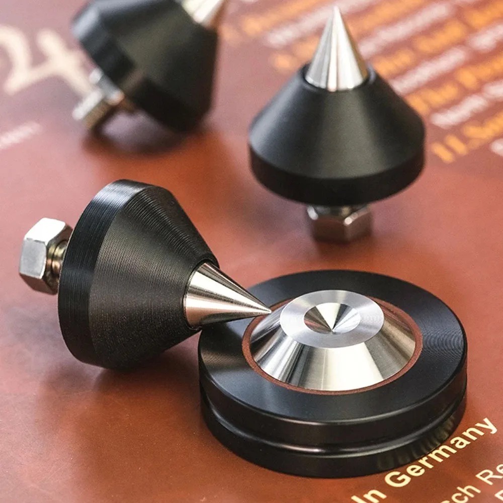 thumbnail image 2 of 4 Pack Stainless Steel Speaker Isolation Feet With Base Pads - Heavy Duty (23.5mm, Load Up To 200kg) 2 of 6