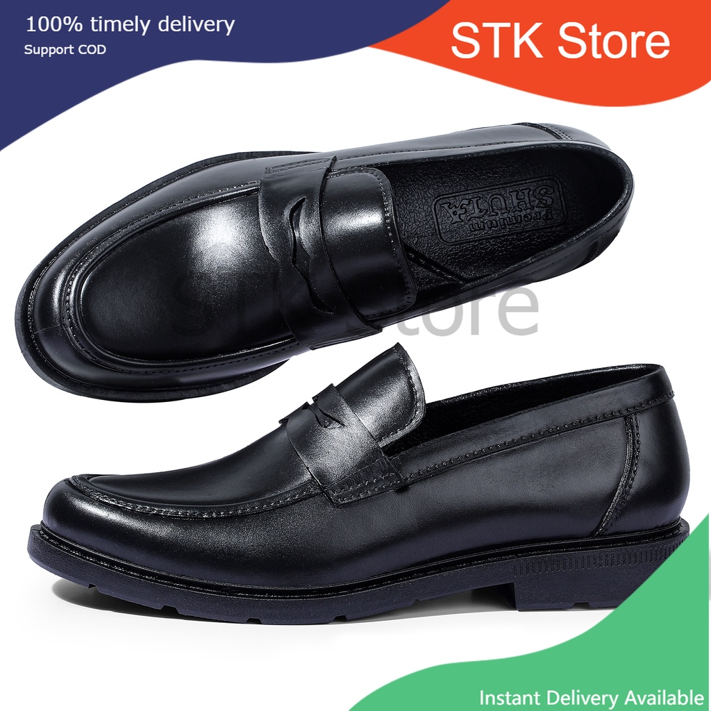 STK661 SHUTA Premium Black Shoes Men's and Women's Work Formal Shoes ...