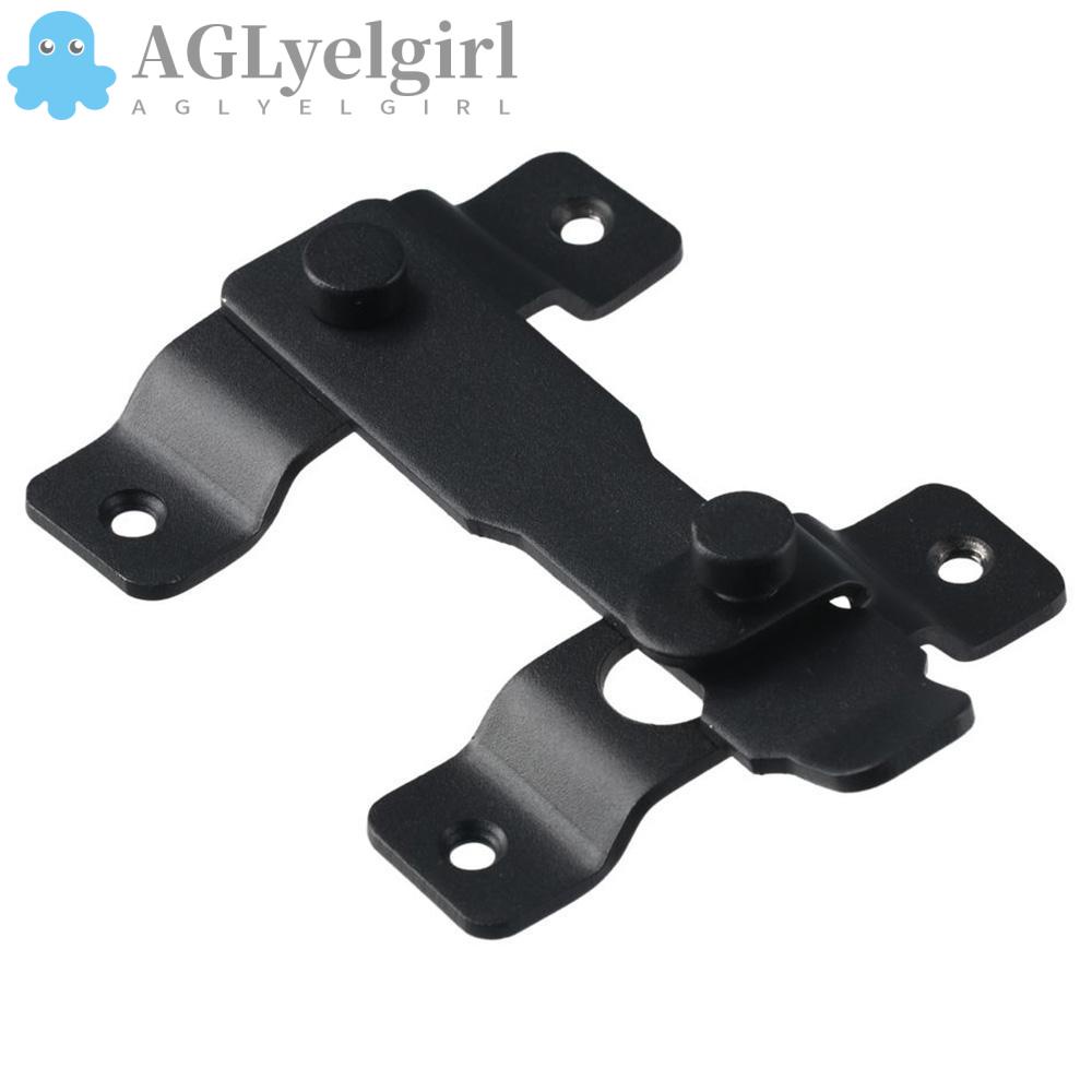 AGLYELGIRL 2 Pcs Barn Gate Flip Door Latch, Matte Black 4.45”x 3.33” Bi