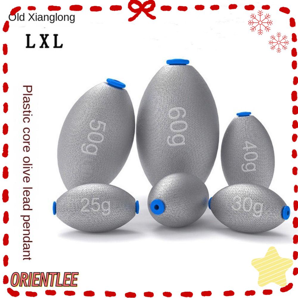 ORIENTLEE 10pcs Fishing Lead Sinkers, 3g50g with plastic plug Fishing