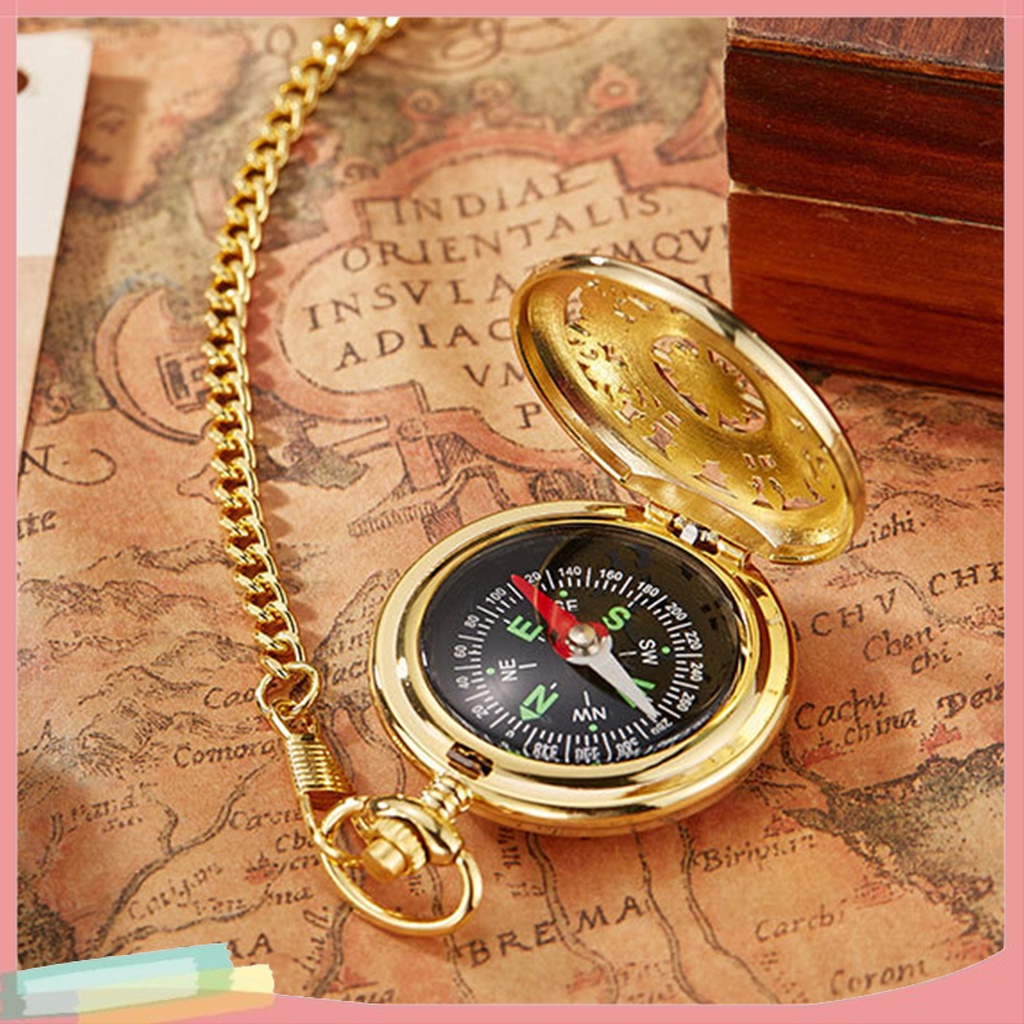 LK Compass Pocket Watch Vintage Waist Chain Clear Texture Positioning Relief Outdoor Activities Outdoor Compass Outdoor Supplies