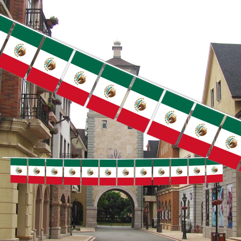 Mexico Flag String Banner Mexican Country Hanging Bunting Flag | Shopee ...