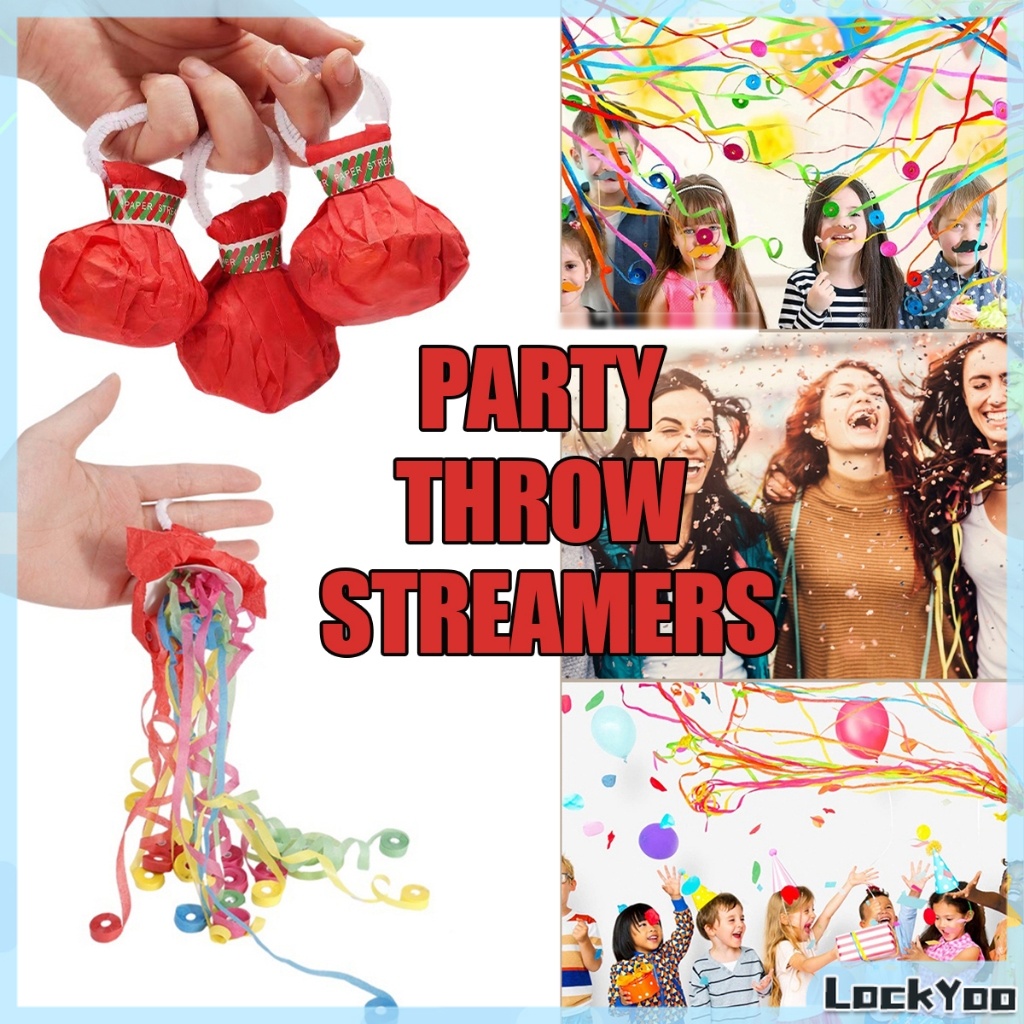 LockYoo Party Hand Throwing Confetti Poppers Wedding Birthday Throw