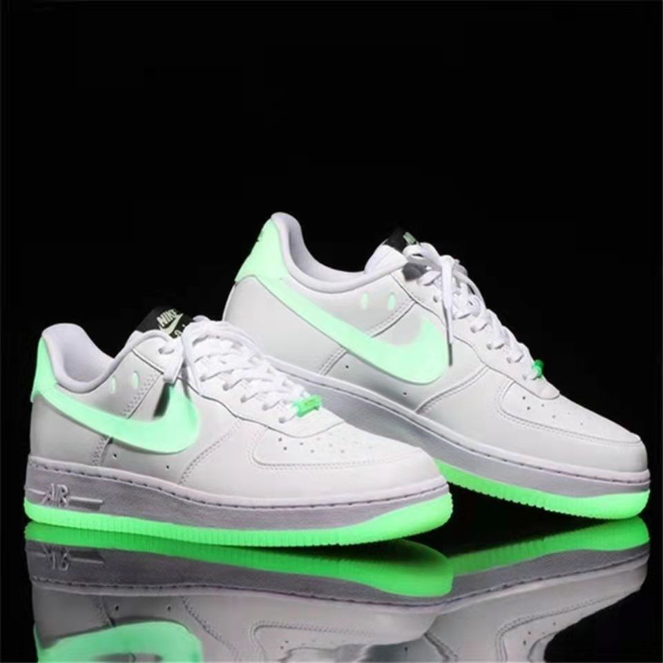 Niks Air Force1 Af1 white and green bright smile method power one ...