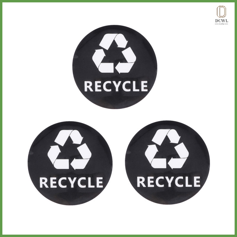 Selfadhesive Recycle Decal Stickers Trash Bin Labels Recyclable Sign