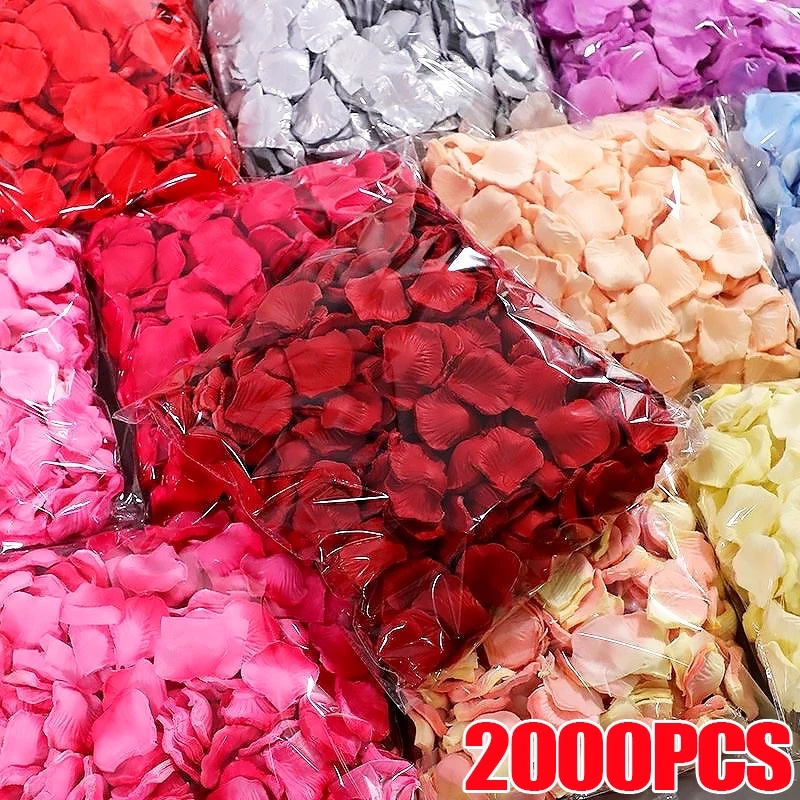 1000Pcs Artificial Silk Rose Petals - Silver, For Wedding Aisle, Vase Decor, Party Favors (Reusable) - View #3