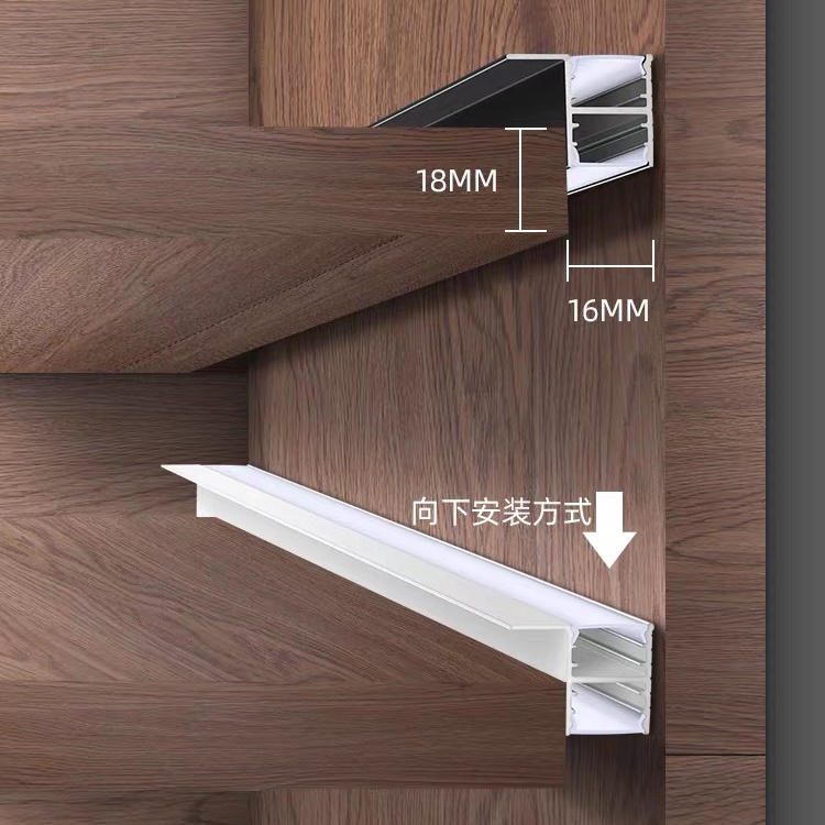 Customized Surface Mounted Ceiling Angle Line Gypsum Line Lamp Bad ...
