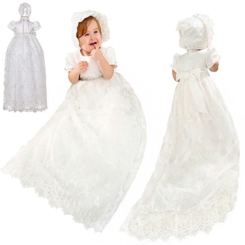 Children's Birthday Princess Dress Girls Long Sleeve Baptism Dress