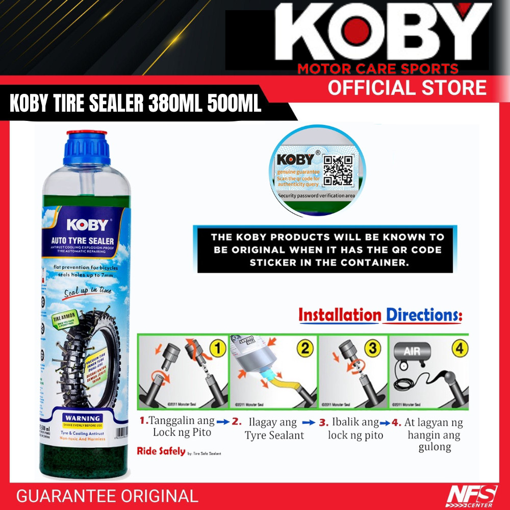 Koby Tire Sealant / Auto Tyre Sealer Anti Flat And Anti Rust Cooling ...