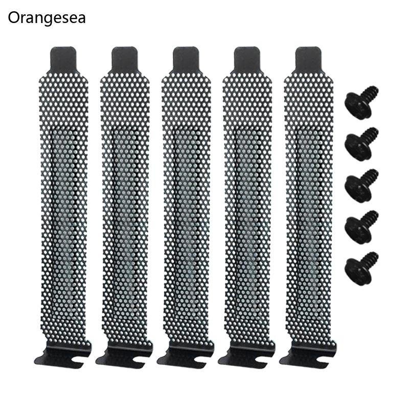 Orangesea Pack of 5 Computer PCI Dust Strips Black PCI Slot Covers with ...
