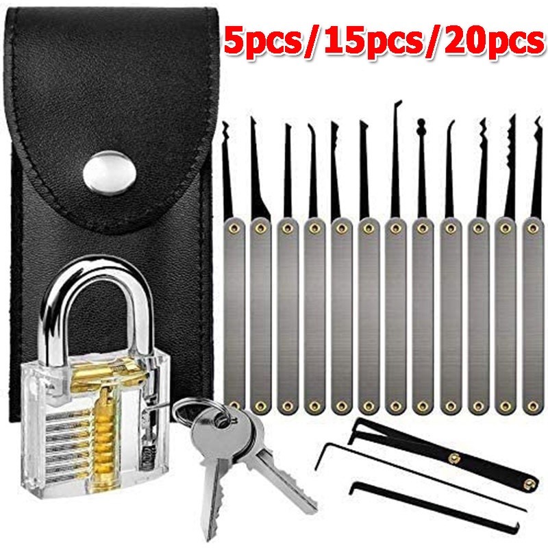 5/15/20Pcs Unlocking Lock Pick Set Locksmith Training Skill Set ...
