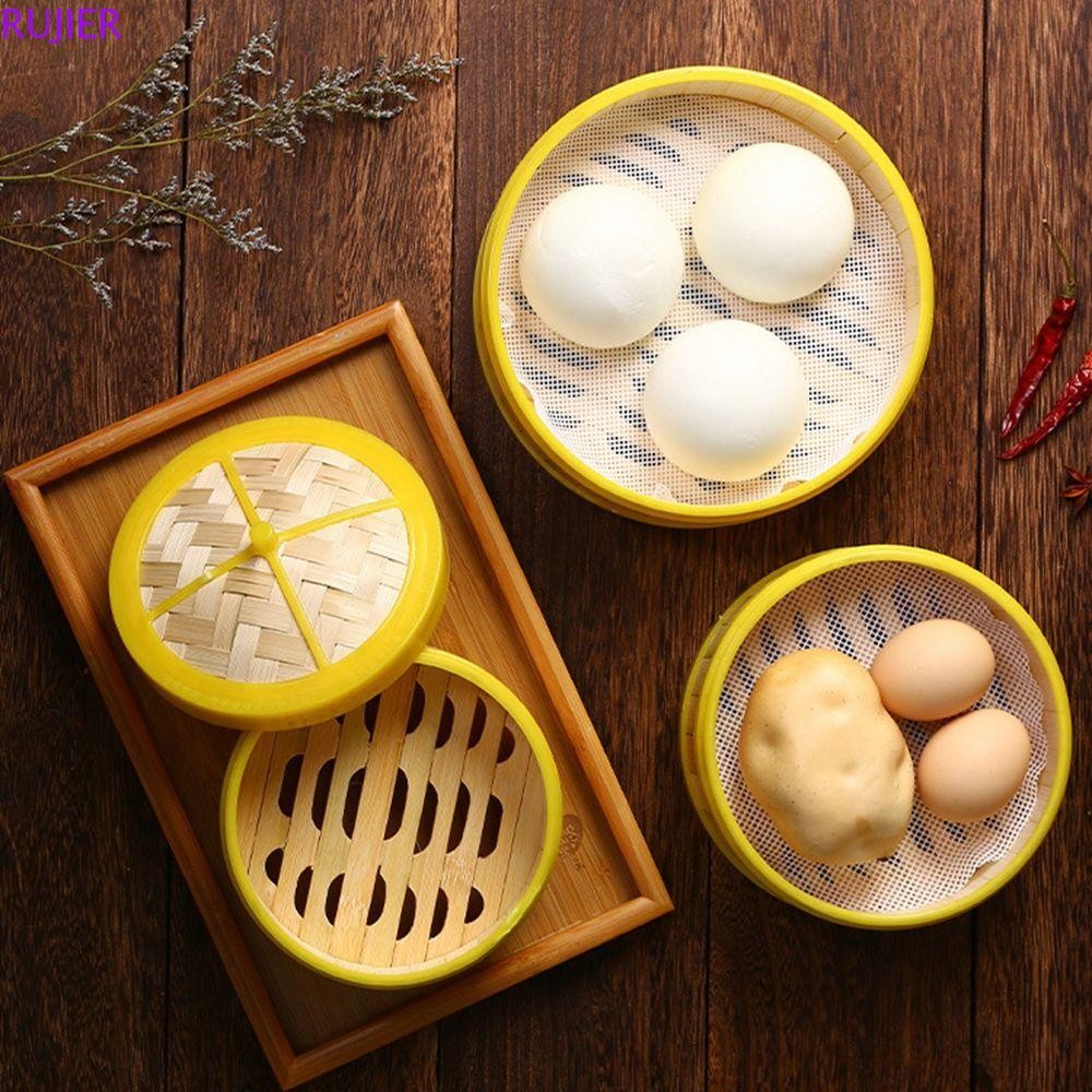 RUJIER Bamboo Steamer Cook Sticky Rice Multi-Sizes for Steaming Food ...