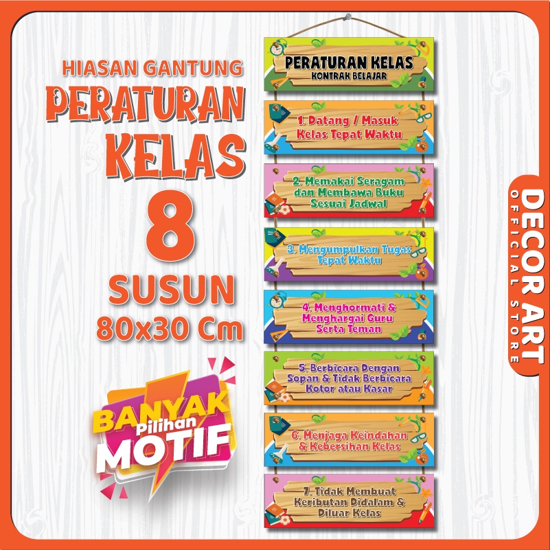 Decorart 80x30 Cm 8 Layer Rope Hanging Study Contract Class