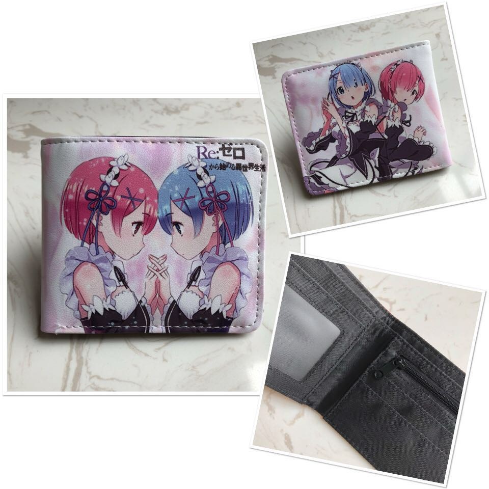 Life From Scratch Life in Another World Ram Rem Short Wallet Anime PU